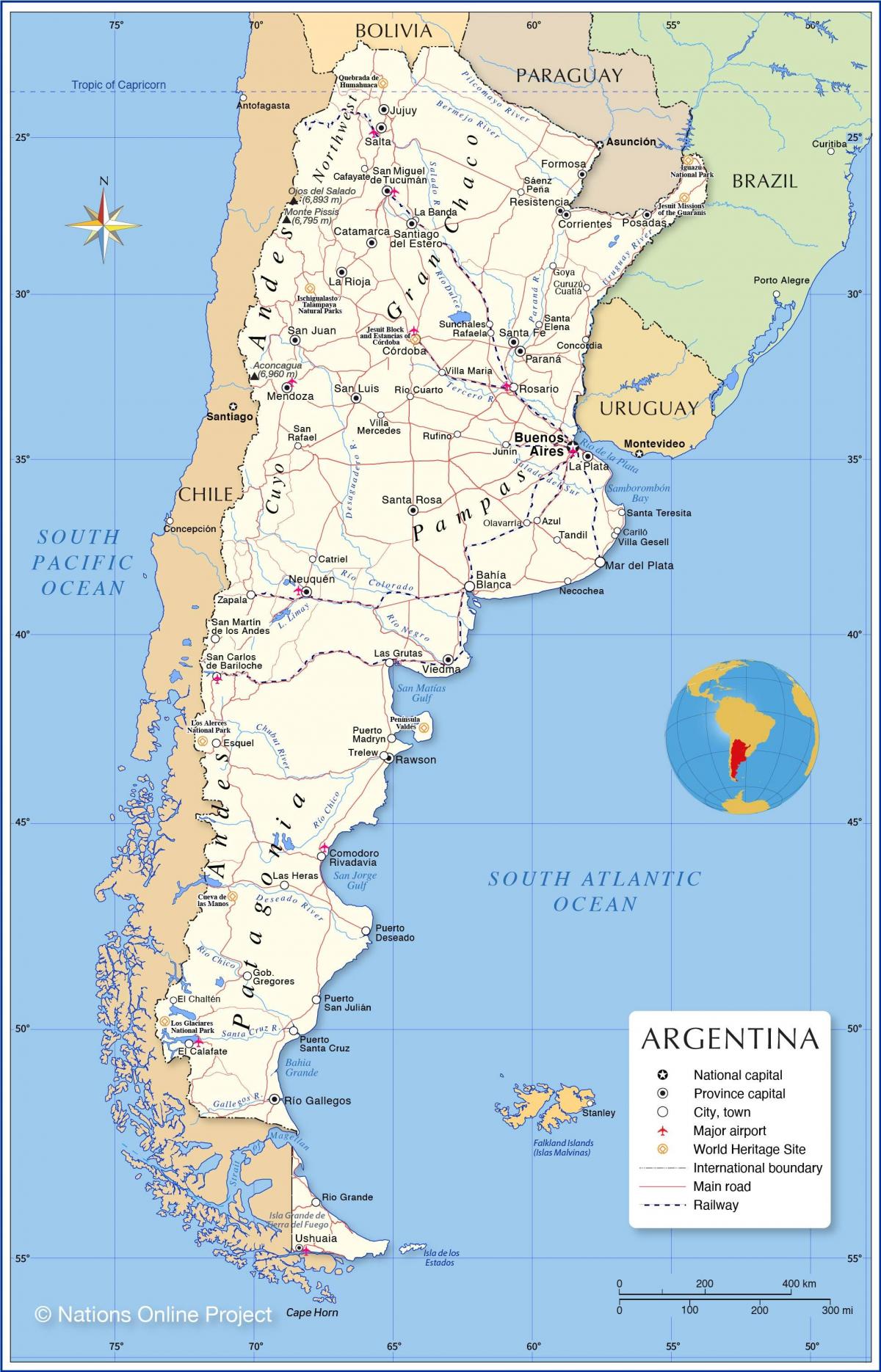 アルゼンチン共和国 地図