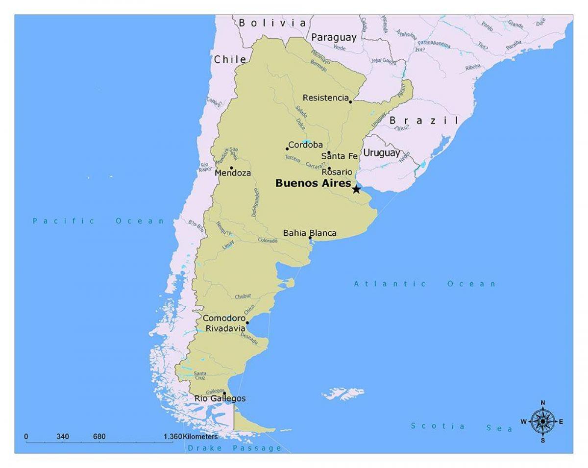 アルゼンチン首都地図